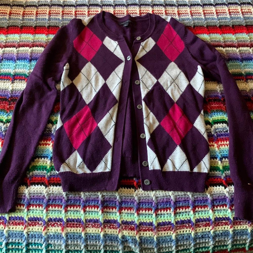 TH argyle cardigan